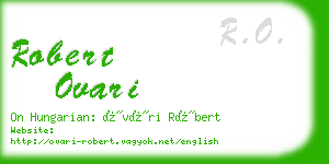 robert ovari business card